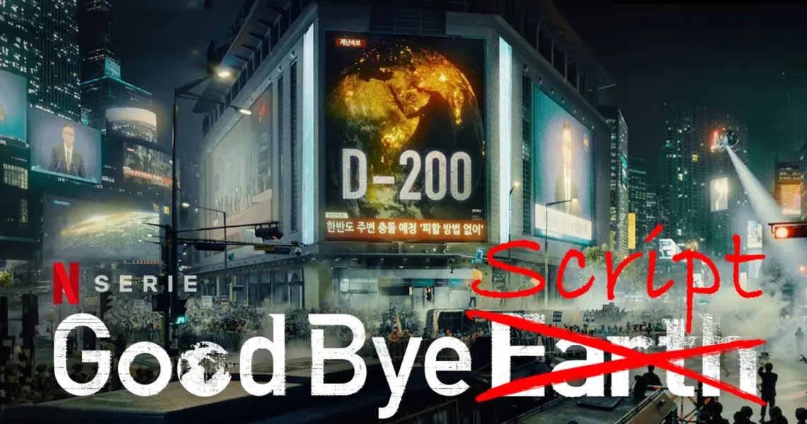 Goodbye Earth Großes Plakat - neu script